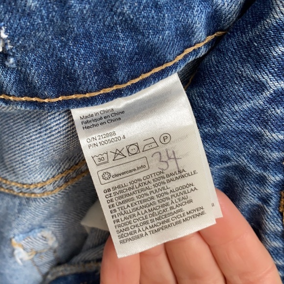 H&M Ladies Straight High waist Jeans Denim Blue Wash - Picture 7 of 10